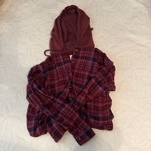 flannel hoodie